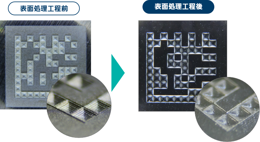 表面処理後でも消えない超深彫りレーザー印字