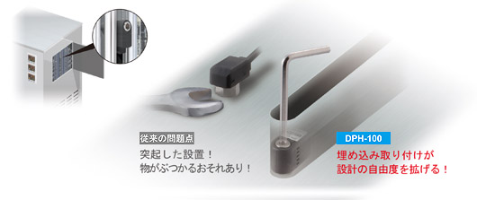 自由設計! センサヘッドを埋め込み取り付け