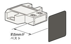 黒っぽいワークも検出可能