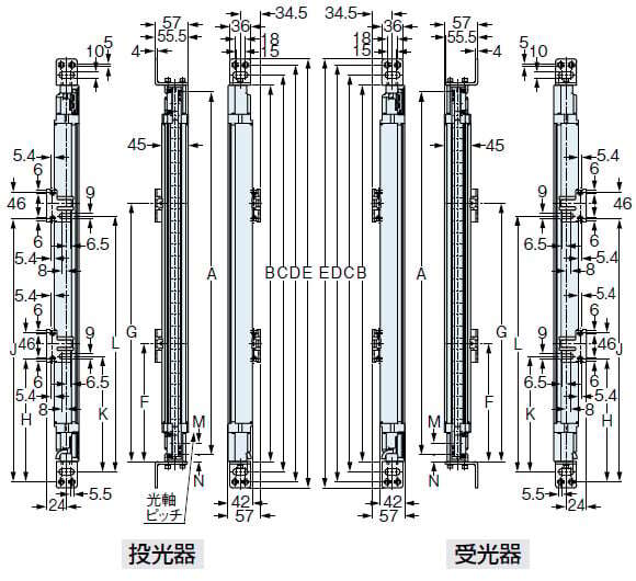 SF4B-□G 側面取り付け図