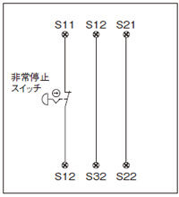 非常停止スイッチの配線例[1]