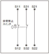 非常停止スイッチの配線例[2]