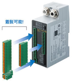 着脱式の端子台を採用