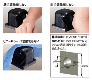 ガード付で誤動作を防止