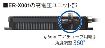 エア供給口の角度調整が可能