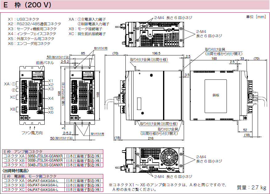 MINAS A6Sシリーズ