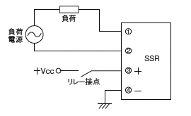 リレー接点にて駆動