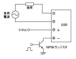 NPNトランジスタにて駆動