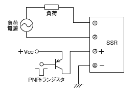 PNPトランジスタにて駆動