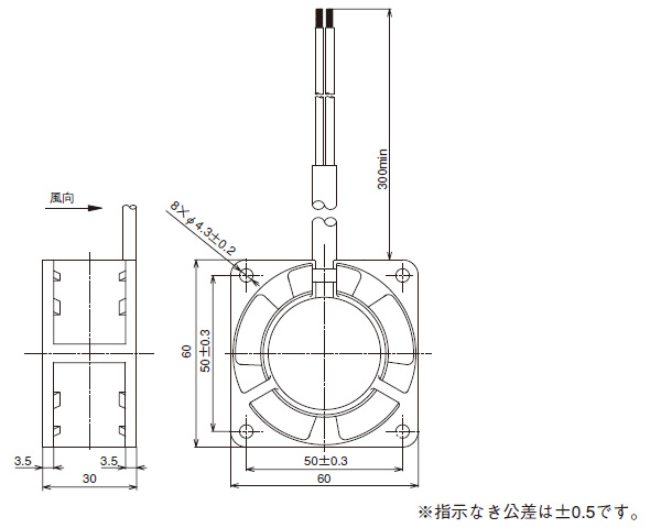 ACファンモータ □60×30t（ASEN6）_(終了品)