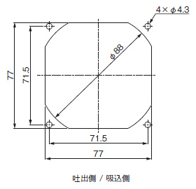 ACファンモータ □80×25t（ASEP8）_(終了品)