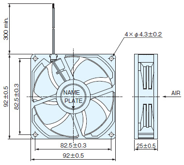 DCファンモータ □92×25t（ASFP9）(終了品)