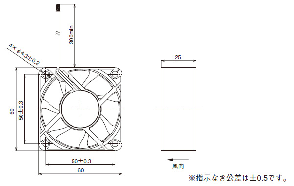 DCファンモータ □60×25t（ASFN6）(終了品)