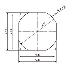 DCファンモータ □80×25t（ASFN8）(終了品)