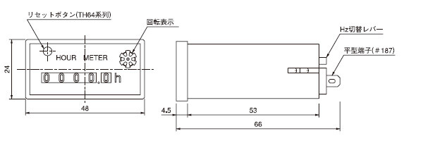 TH63・TH64アワーメータ（ハーフ）(終了品)