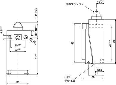 DLミニリミットスイッチ(AZD1)_(終了品)