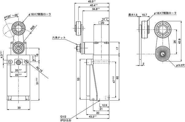 DLミニリミットスイッチ(AZD1)_(終了品)