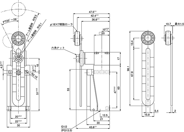 DLミニリミットスイッチ(AZD1)_(終了品)