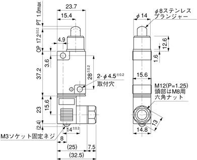 QLマイクロリミットスイッチ(AZ4)_(終了品)