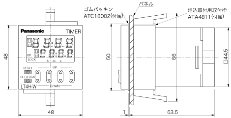 LT4H-Wデジタルタイマ(DIN□48)_(終了品)