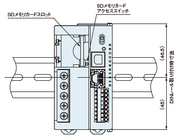 SDメモリカードカバー取り外し状態