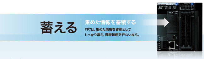 蓄える　集めた情報を蓄積する　FP7は、集めた情報を資産として しっかり蓄え、履歴管理を行ないます。