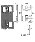 取付プレート フラット型ネジ止め用取付プレート。フラット型。