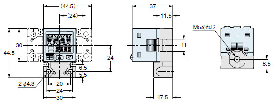 MS-DP1-FM DP-10□-M(-P)との装着図