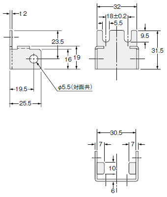 センサ取付金具（付属）