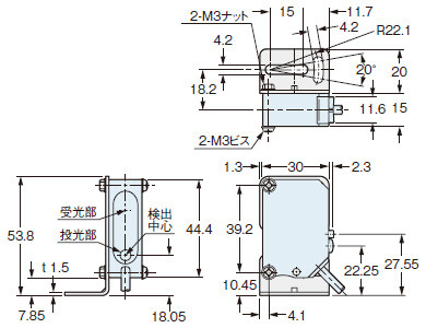 縦方向装着図