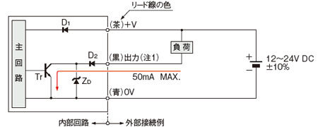 NPN出力タイプ 入・出力回路図