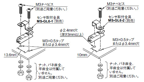 MS-GL6-1（別売）/ MS-GL6-2（別売）を使用する場合