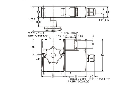 ドアハンドルシステム構成時 [AZM170-□zrk(a)組み合わせ時]