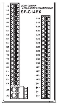 SF-C14EX（-01）とSF4Bシリーズとの接続図 端子配列図