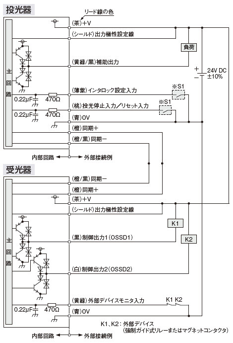 NPN出力で使用する場合