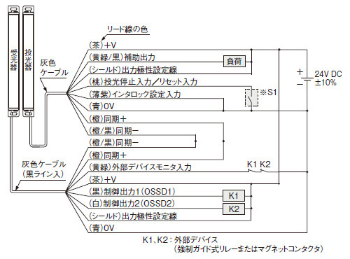 NPN出力で使用する場合