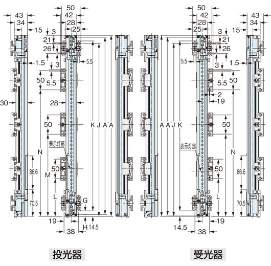 SF4B-□<V2> 背面取り付け図