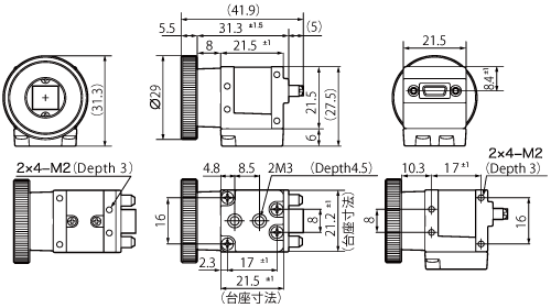 0.3Mグレー小型カメラ ANPVC5030